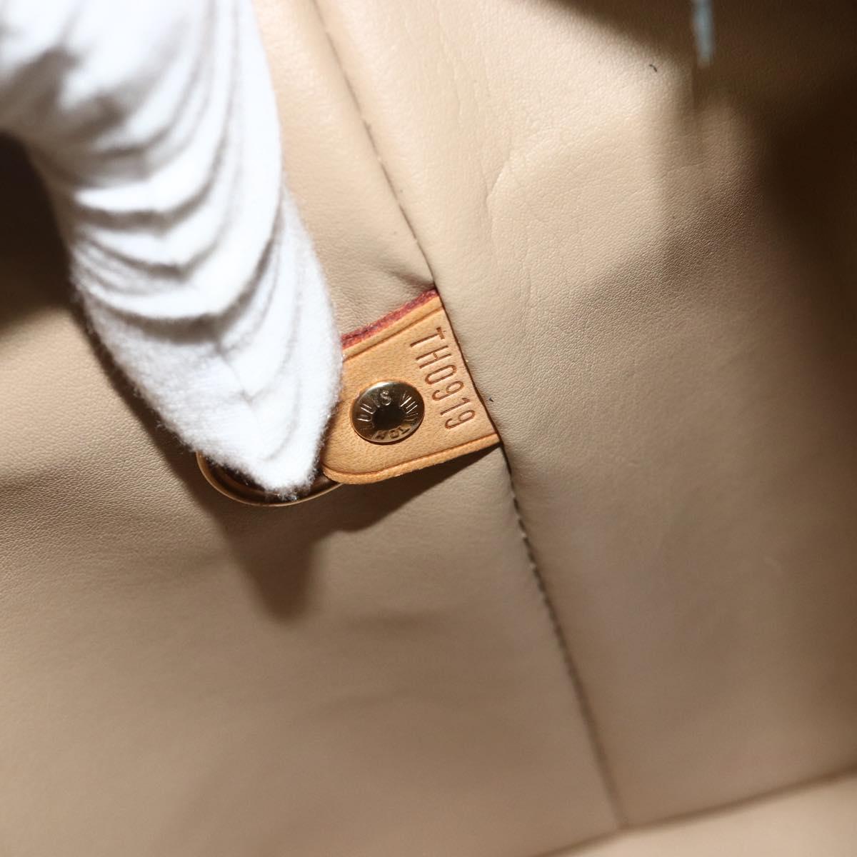 LOUIS VUITTON Monogram Vernis Houston Hand Bag Beige M91004 LV Auth ep14601