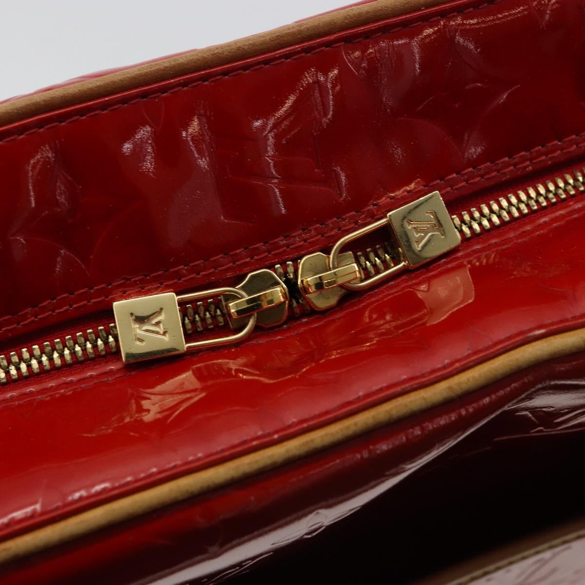 LOUIS VUITTON Monogram Vernis Sutton Hand Bag Red Rouge M91080 LV Auth ep14602
