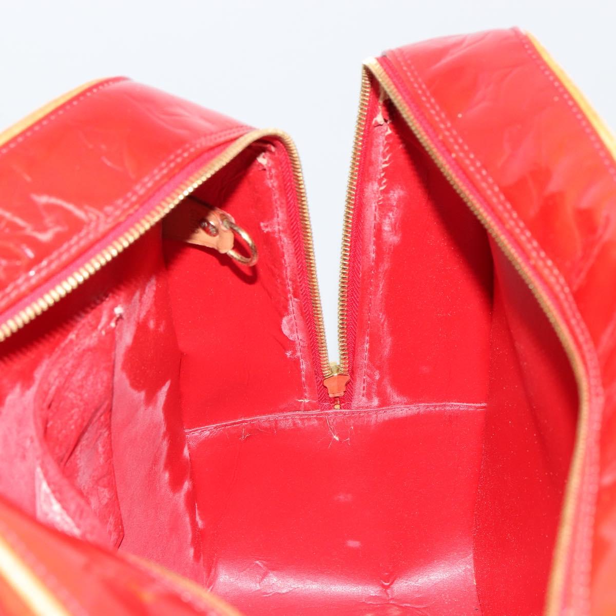 LOUIS VUITTON Monogram Vernis Sutton Hand Bag Red Rouge M91080 LV Auth ep14602