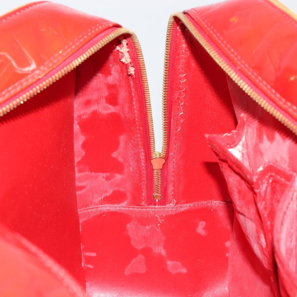 LOUIS VUITTON Monogram Vernis Sutton Hand Bag Red Rouge M91080 LV Auth ep14602