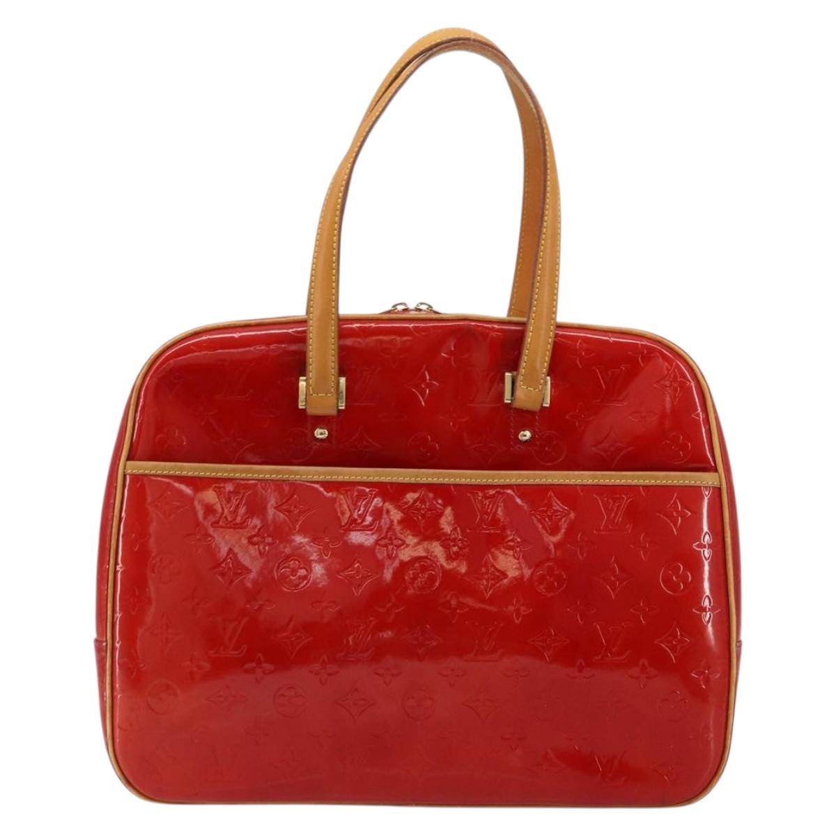 LOUIS VUITTON Monogram Vernis Sutton Hand Bag Red Rouge M91080 LV Auth ep14602