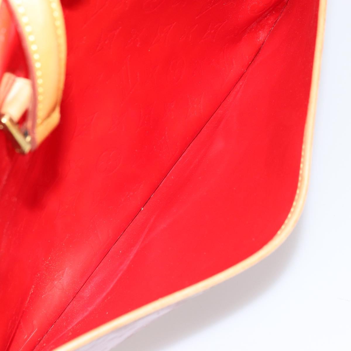 LOUIS VUITTON Monogram Vernis Sutton Hand Bag Red Rouge M91080 LV Auth ep14602