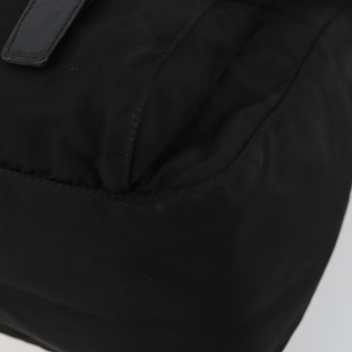 PRADA Shoulder Bag Nylon Black Silver Auth ep14604