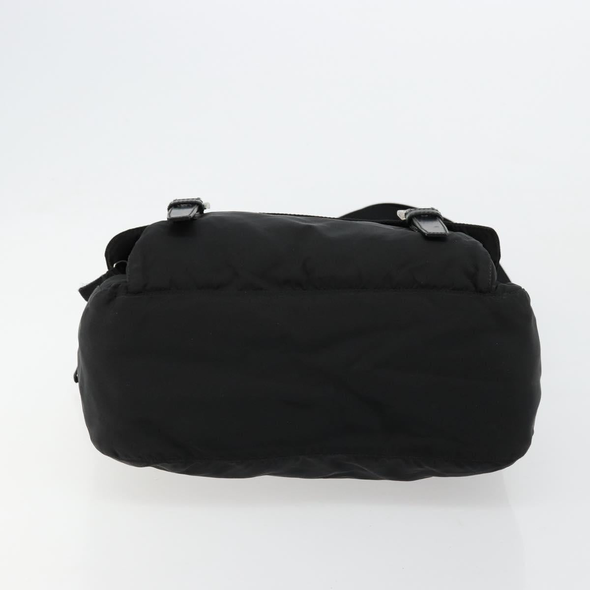 PRADA Shoulder Bag Nylon Black Silver Auth ep14604