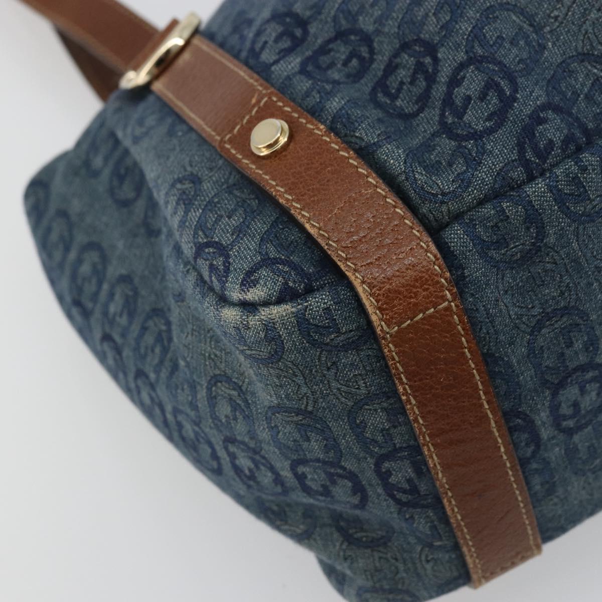 GUCCI GG Canvas Interlocking G Abbey Tote Bag Denim Outlet 130736 Auth ep14606A