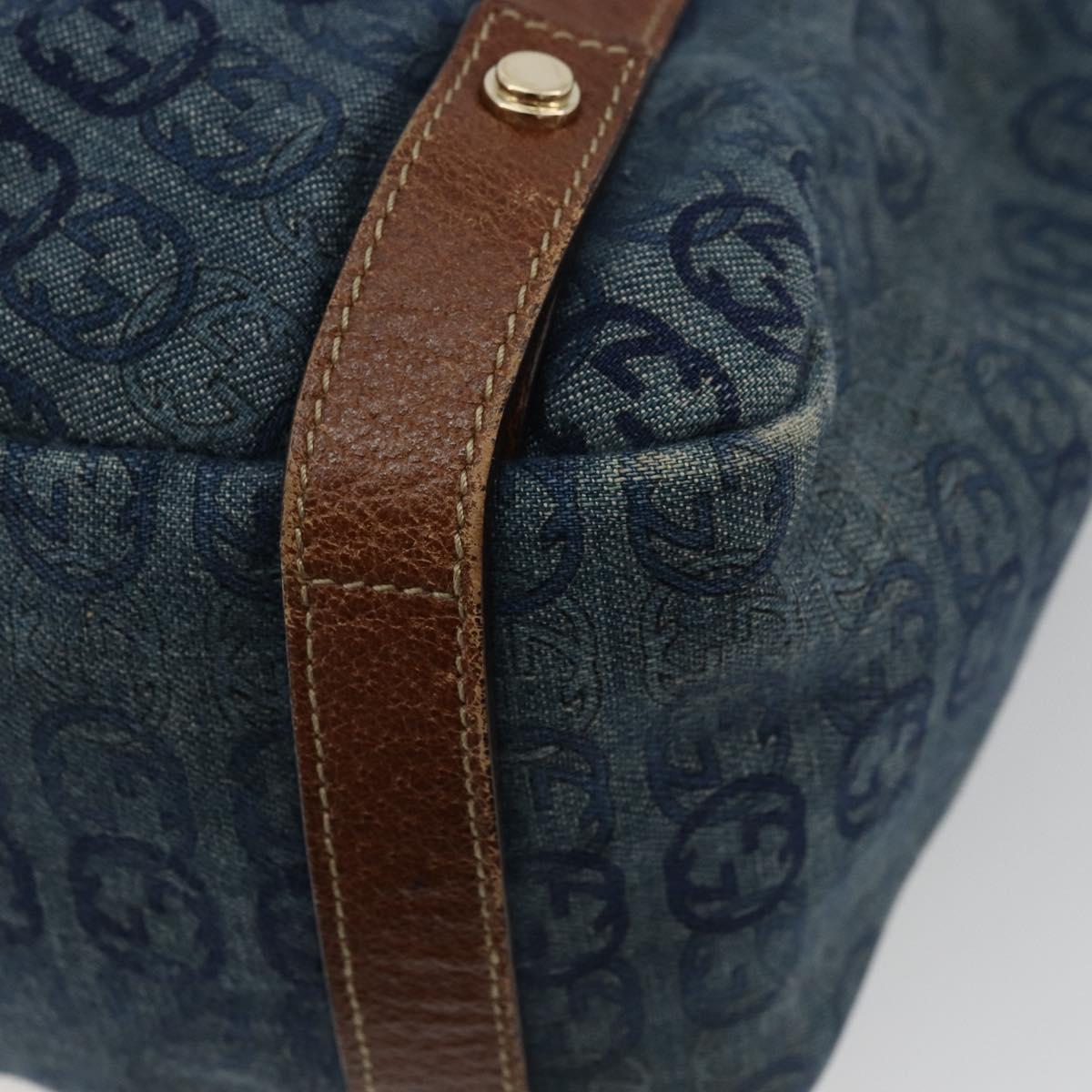 GUCCI GG Canvas Interlocking G Abbey Tote Bag Denim Outlet 130736 Auth ep14606A