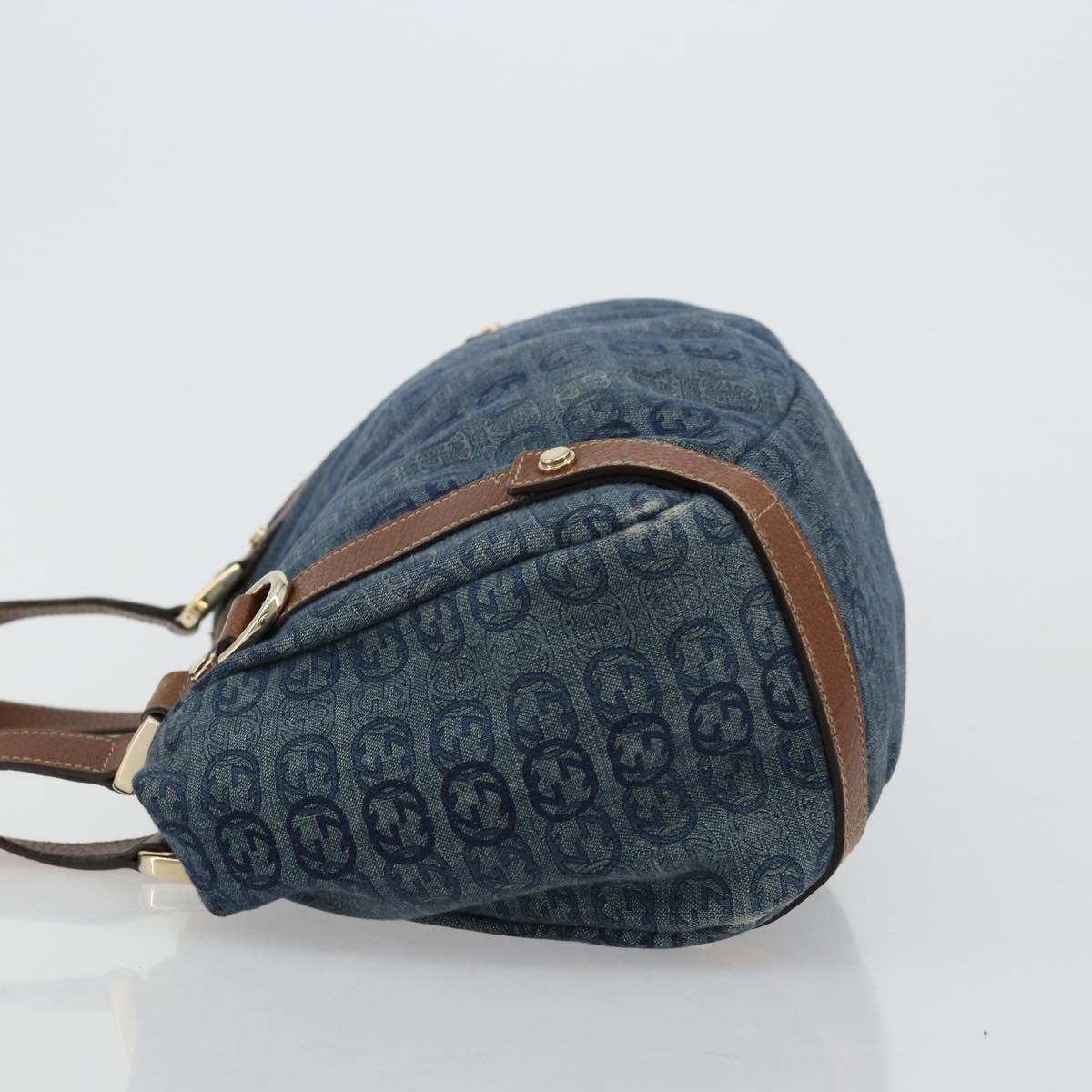 GUCCI GG Canvas Interlocking G Abbey Tote Bag Denim Outlet 130736 Auth ep14606A