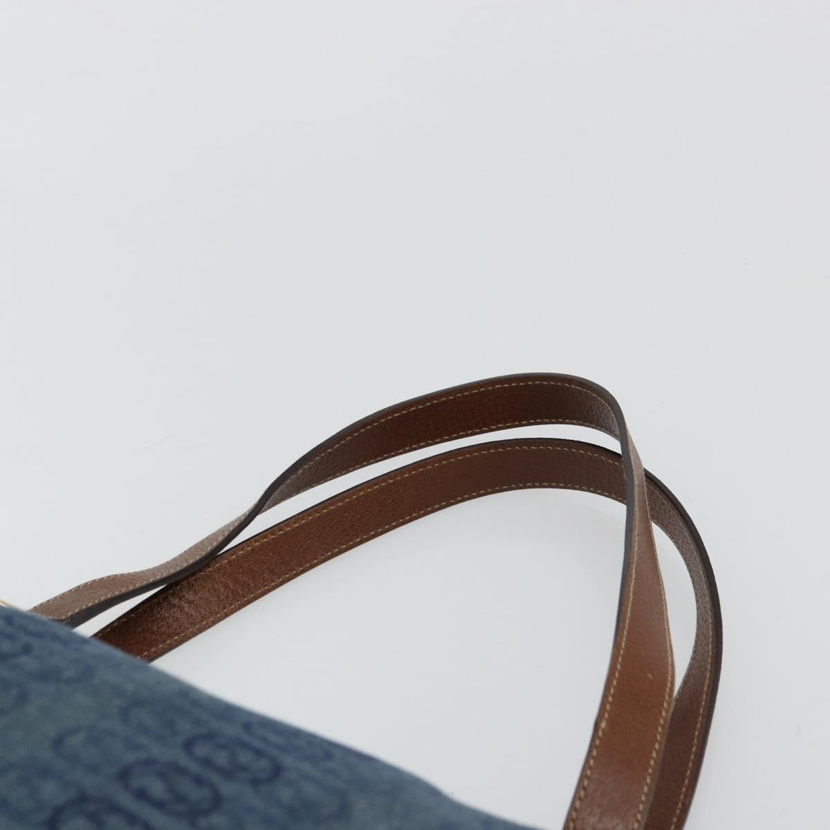 GUCCI GG Canvas Interlocking G Abbey Tote Bag Denim Outlet 130736 Auth ep14606A