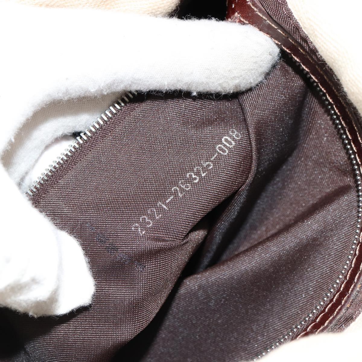 FENDI Zucca Canvas Mamma Baguette Shoulder Bag Beige Silver Auth ep14613A