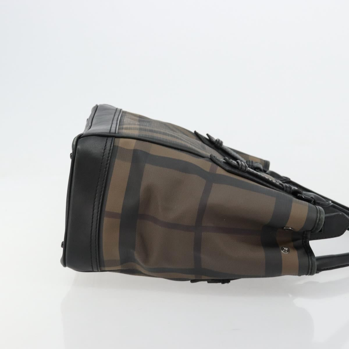 BURBERRY Nova Check Tote Bag PVC Beige Auth ep14617