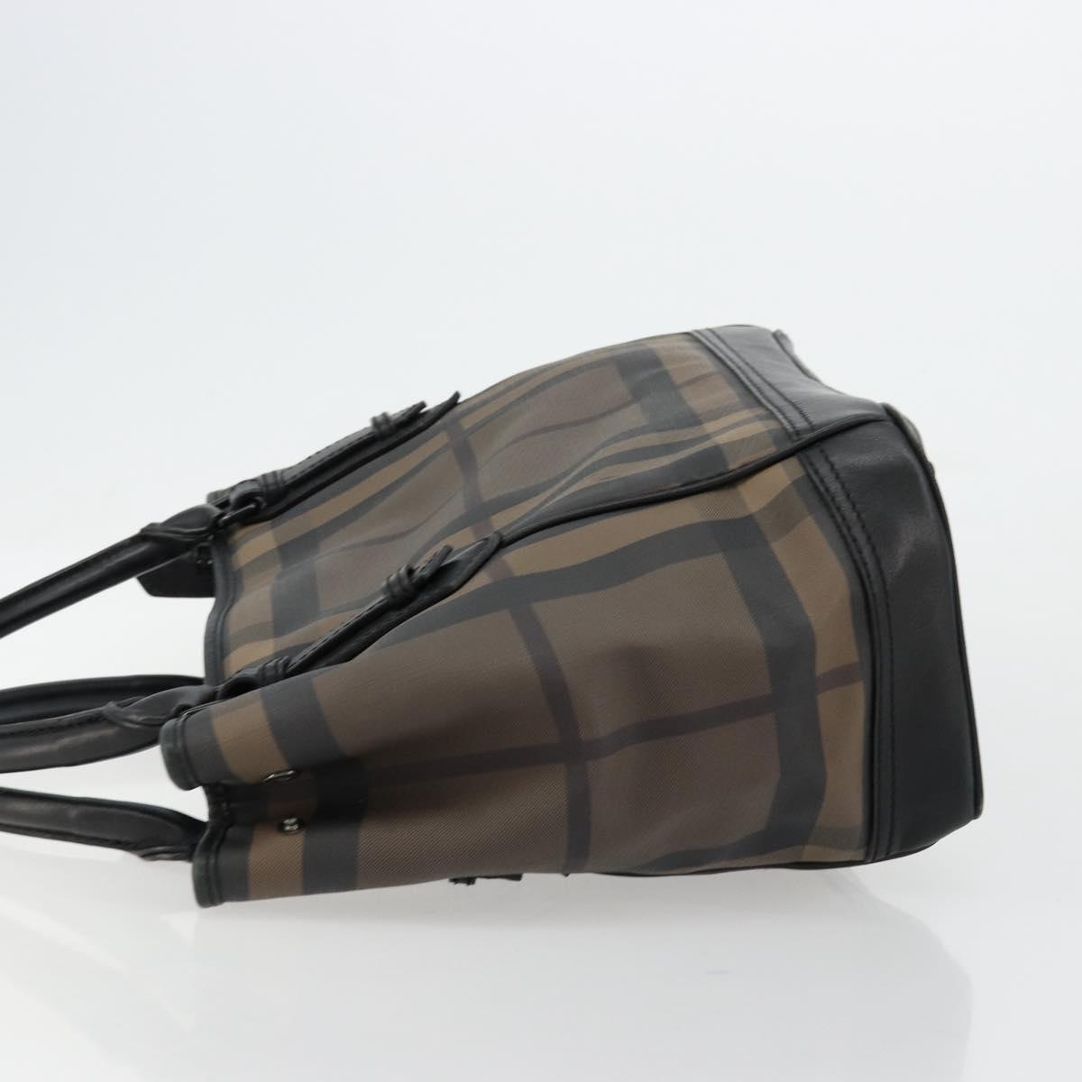 BURBERRY Nova Check Tote Bag PVC Beige Auth ep14617