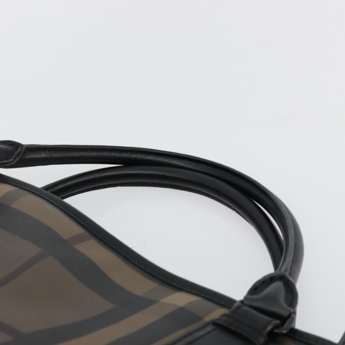BURBERRY Nova Check Tote Bag PVC Beige Auth ep14617