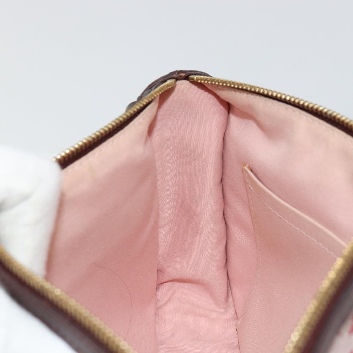 LOUIS VUITTON Monogram Mini Pochette Catrain Bag Red M92331 LV Auth ep14619A