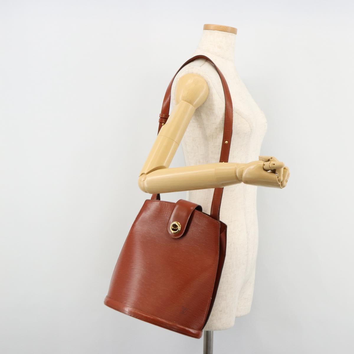 LOUIS VUITTON Epi Cluny Shoulder Bag Brown M52253 LV Auth ep14627