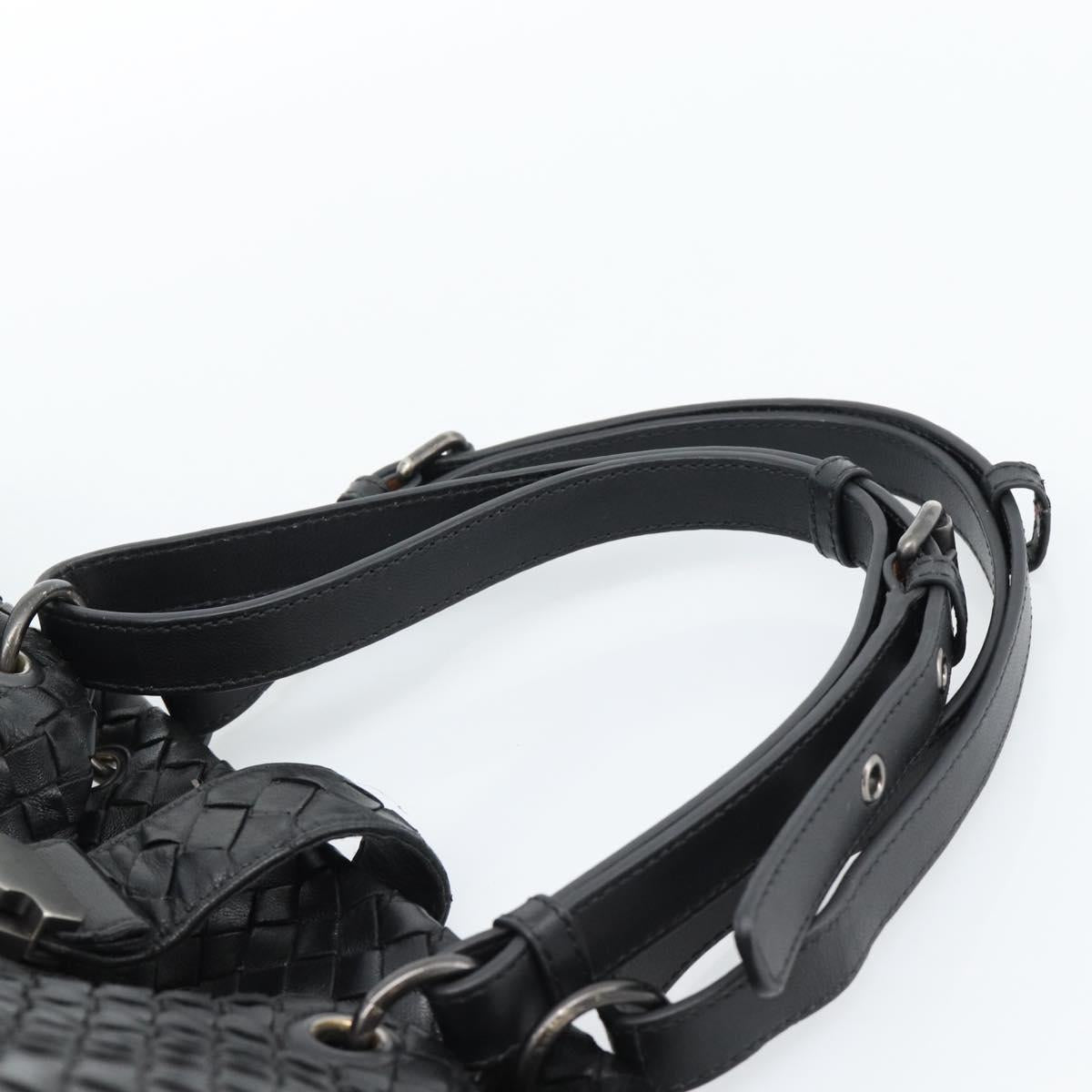 BOTTEGA VENETA INTRECCIATO Tote Bag Leather Black Auth ep14639A