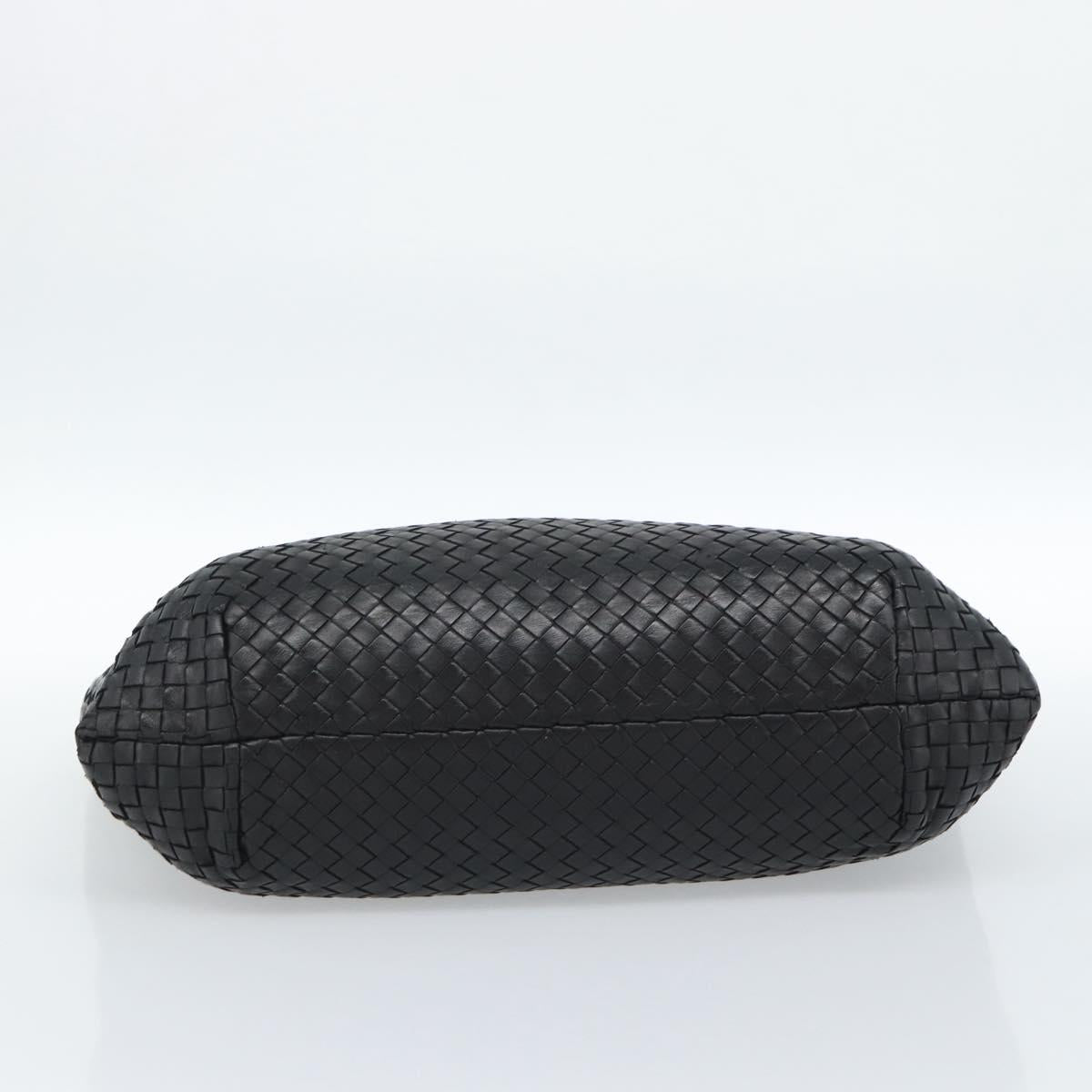 BOTTEGA VENETA INTRECCIATO Tote Bag Leather Black Auth ep14639A