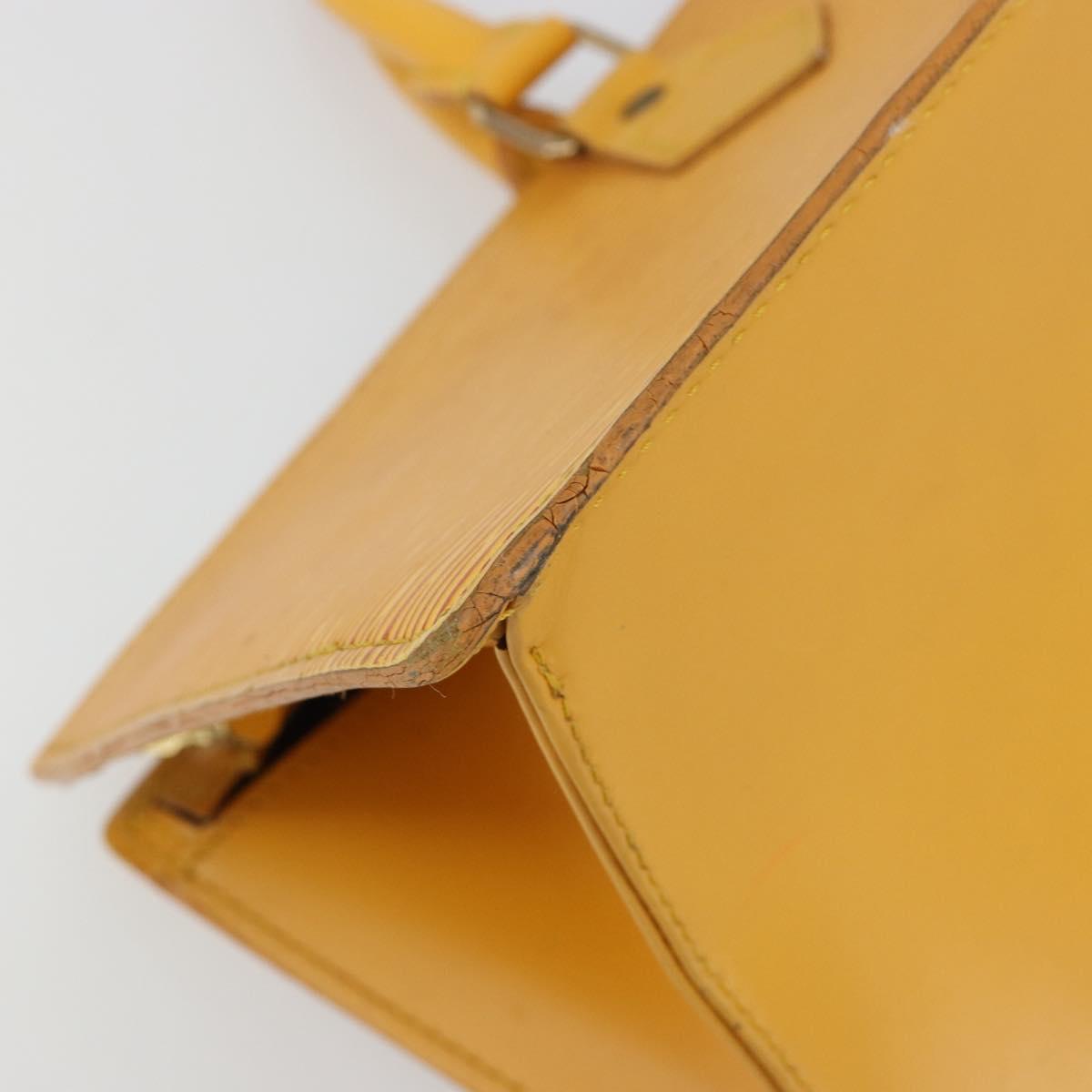 LOUIS VUITTON Epi Sac Triangle Hand Bag Yellow M52099 LV Auth ep14641