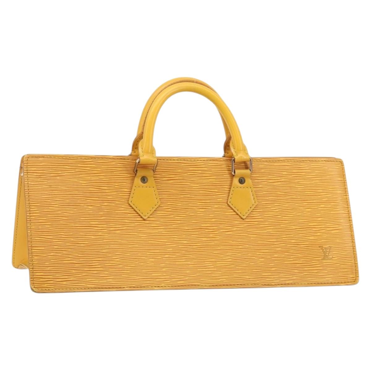 LOUIS VUITTON Epi Sac Triangle Hand Bag Yellow M52099 LV Auth ep14641