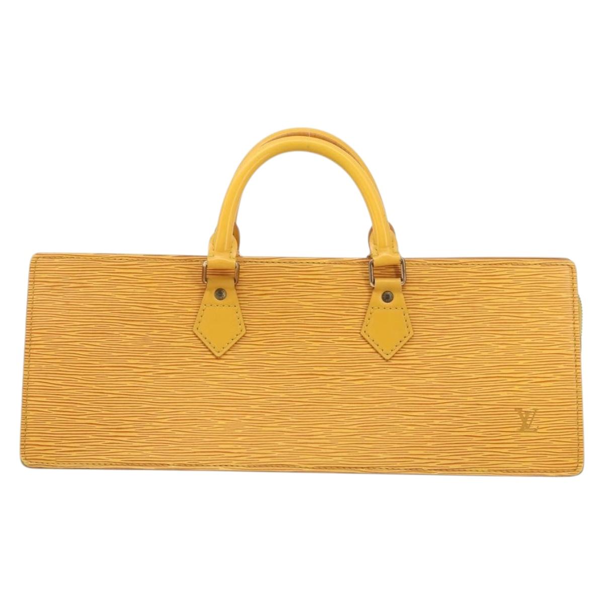 LOUIS VUITTON Epi Sac Triangle Hand Bag Yellow M52099 LV Auth ep14641