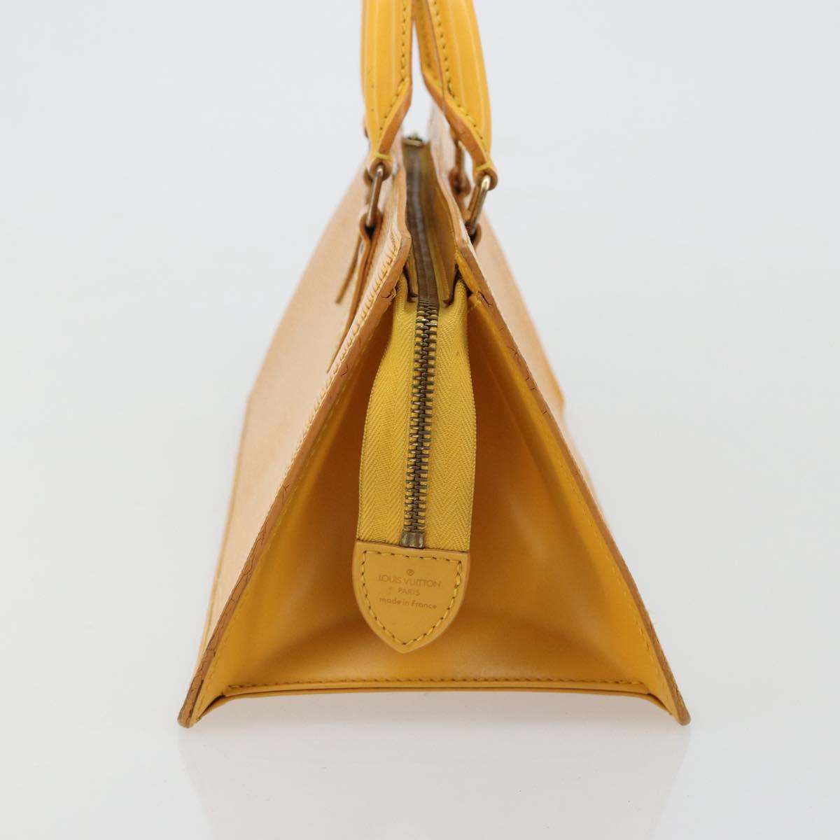 LOUIS VUITTON Epi Sac Triangle Hand Bag Yellow M52099 LV Auth ep14641