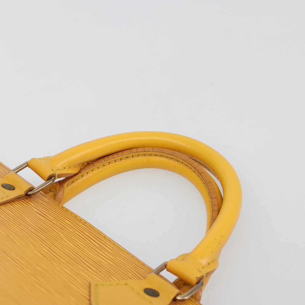 LOUIS VUITTON Epi Sac Triangle Hand Bag Yellow M52099 LV Auth ep14641