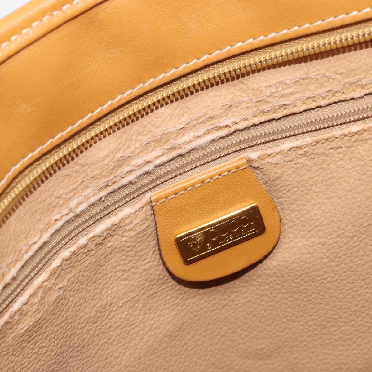 GUCCI Micro GG Supreme Tote Bag PVC Beige Gold Auth ep14645