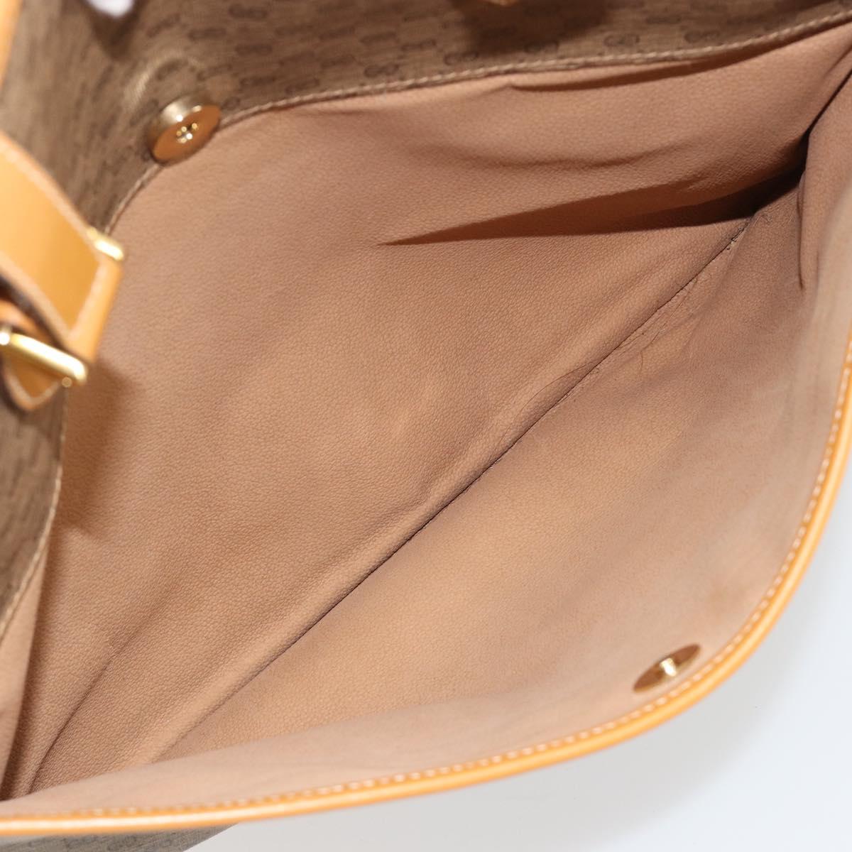 GUCCI Micro GG Supreme Tote Bag PVC Beige Gold Auth ep14645