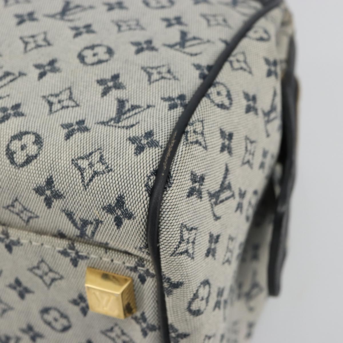 LOUIS VUITTON Monogram Mini Josephine PM Hand Bag Blue M92049 LV Auth ep14649