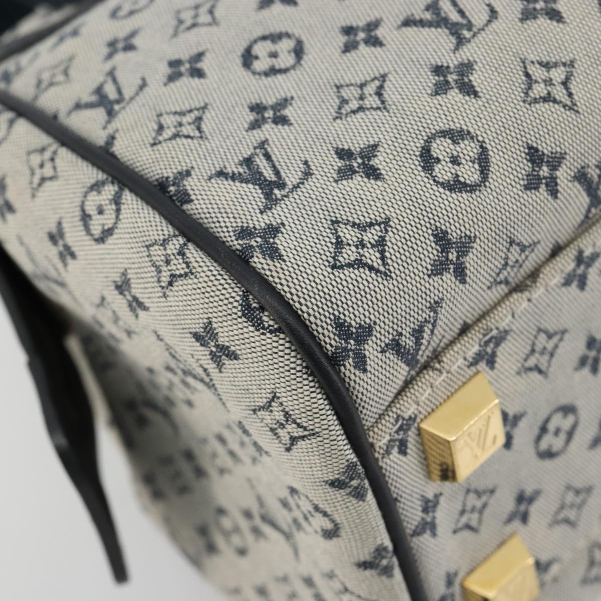 LOUIS VUITTON Monogram Mini Josephine PM Hand Bag Blue M92049 LV Auth ep14649
