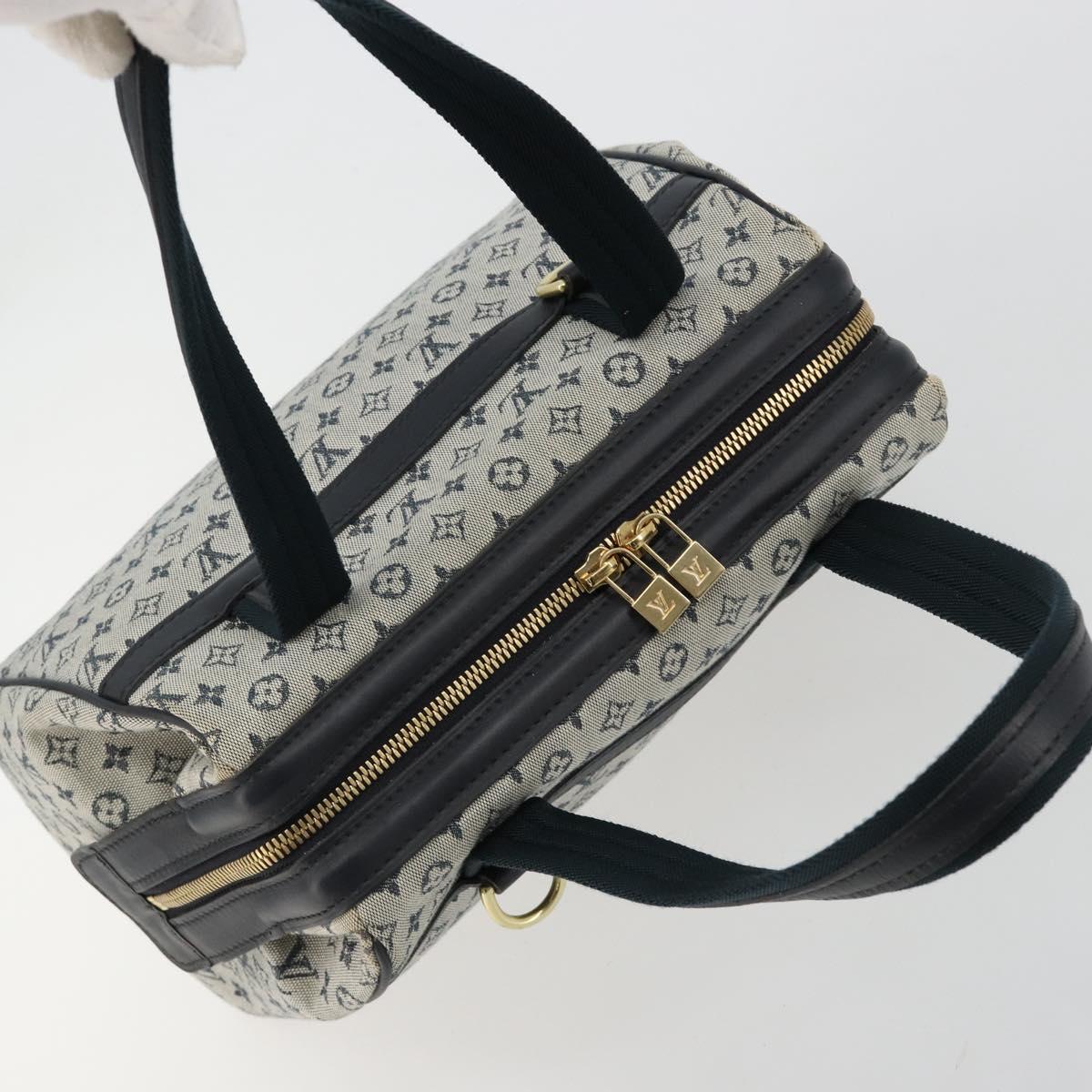 LOUIS VUITTON Monogram Mini Josephine PM Hand Bag Blue M92049 LV Auth ep14649