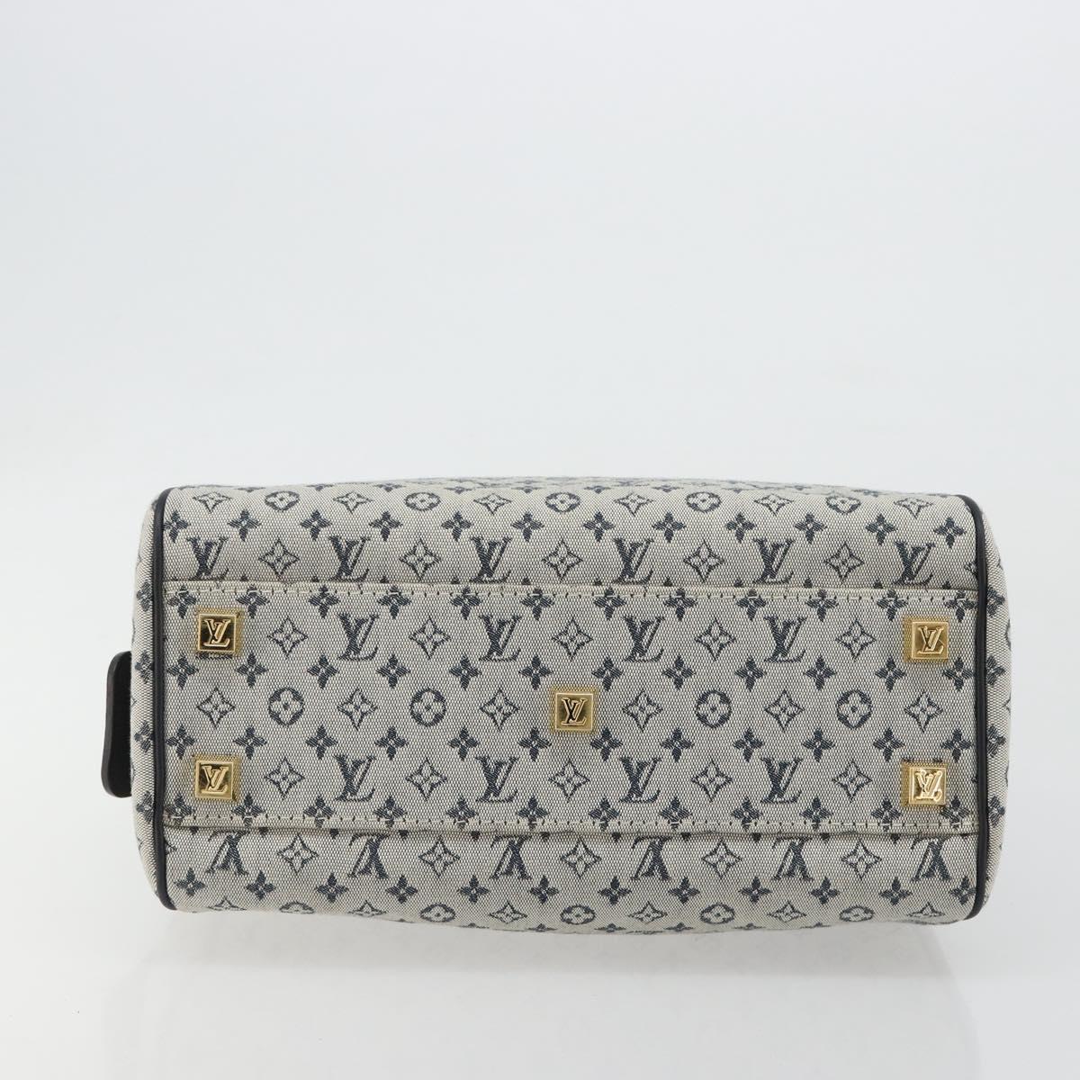 LOUIS VUITTON Monogram Mini Josephine PM Hand Bag Blue M92049 LV Auth ep14649