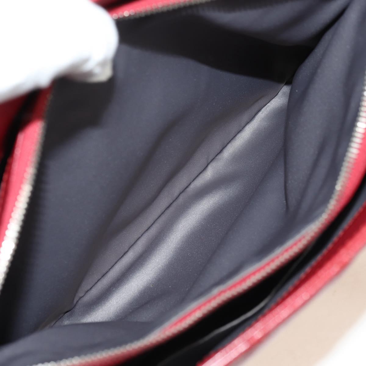 CHANEL GST Matelasse Chain Tote Bag Caviar Skin Red Silver CC Auth ep14654V
