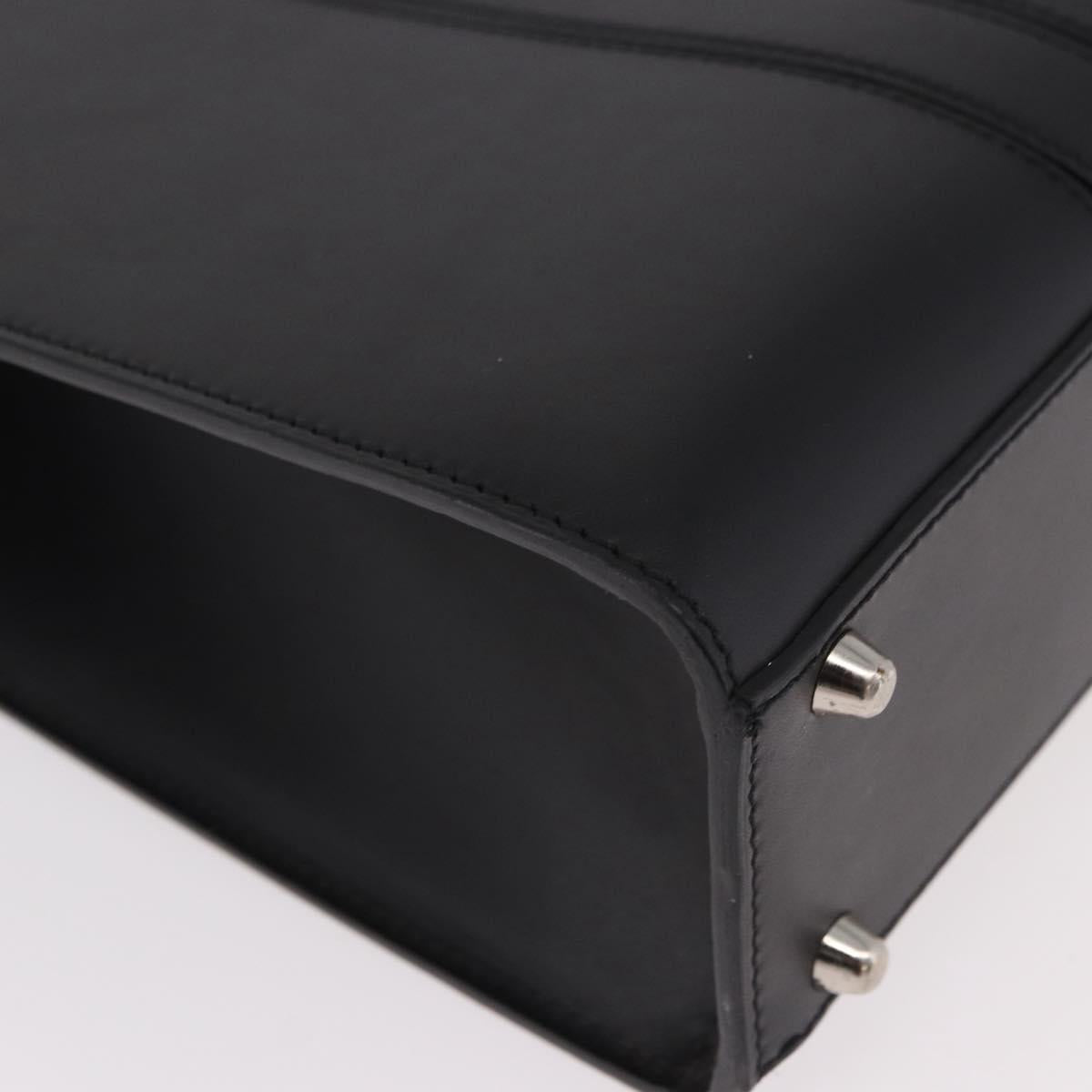 Christian Dior Hand Bag Leather Black Auth ep14660