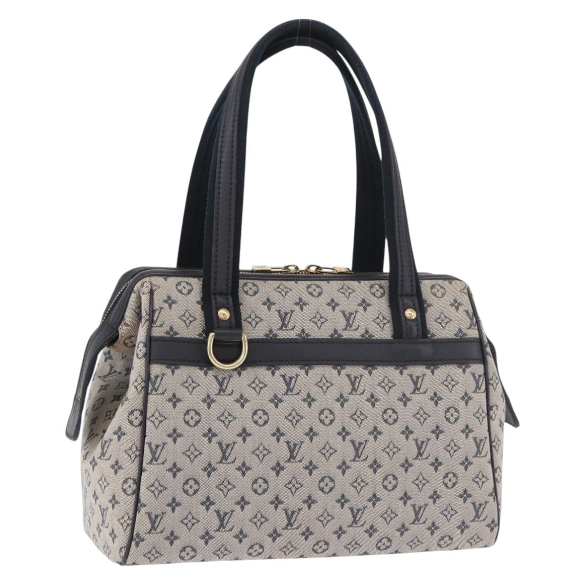 LOUIS VUITTON Monogram Mini Josephine PM Hand Bag Blue M92049 LV Auth ep14664A