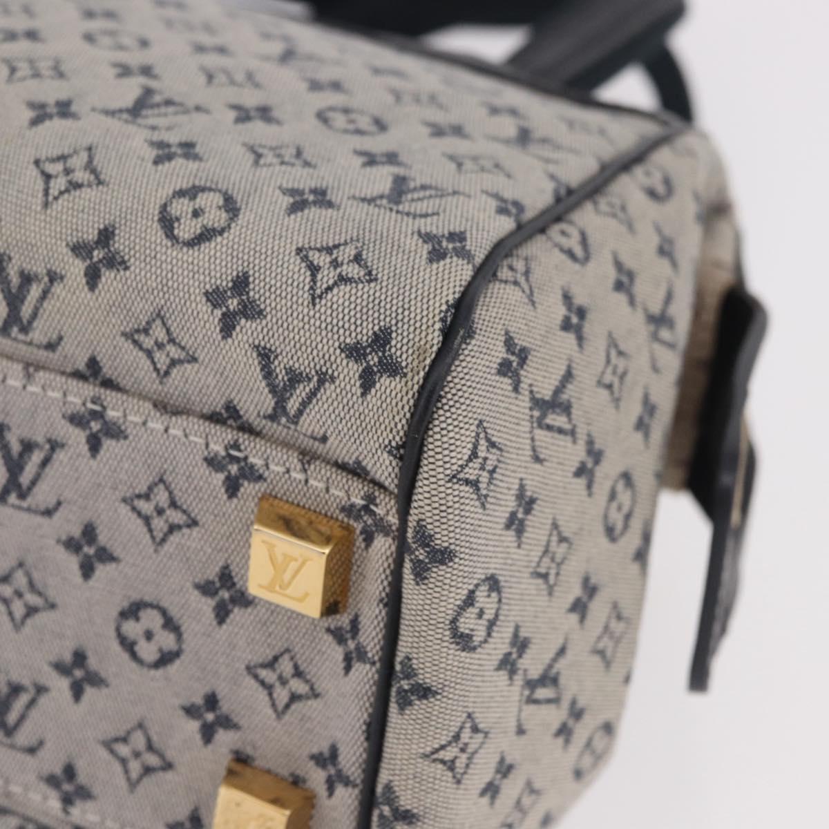 LOUIS VUITTON Monogram Mini Josephine PM Hand Bag Blue M92049 LV Auth ep14664A