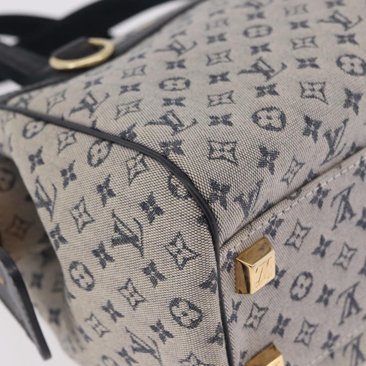 LOUIS VUITTON Monogram Mini Josephine PM Hand Bag Blue M92049 LV Auth ep14664A