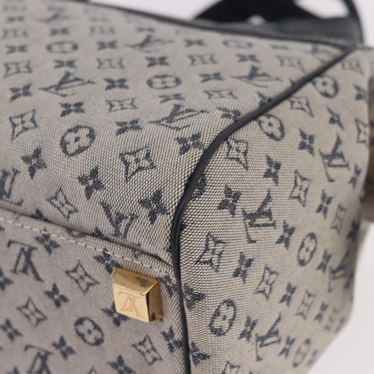 LOUIS VUITTON Monogram Mini Josephine PM Hand Bag Blue M92049 LV Auth ep14664A