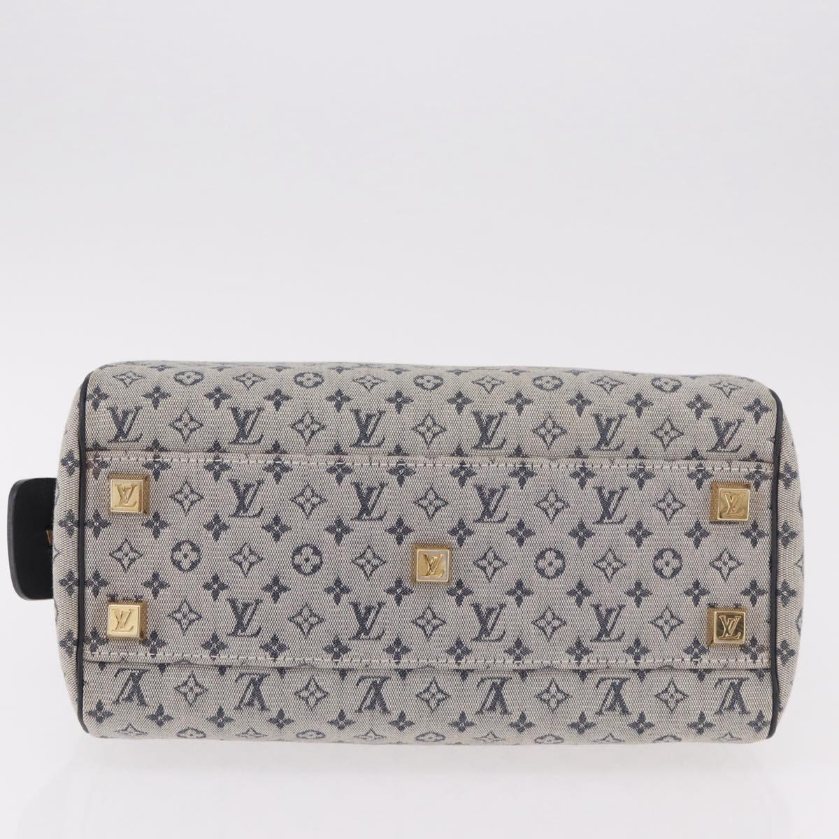 LOUIS VUITTON Monogram Mini Josephine PM Hand Bag Blue M92049 LV Auth ep14664A