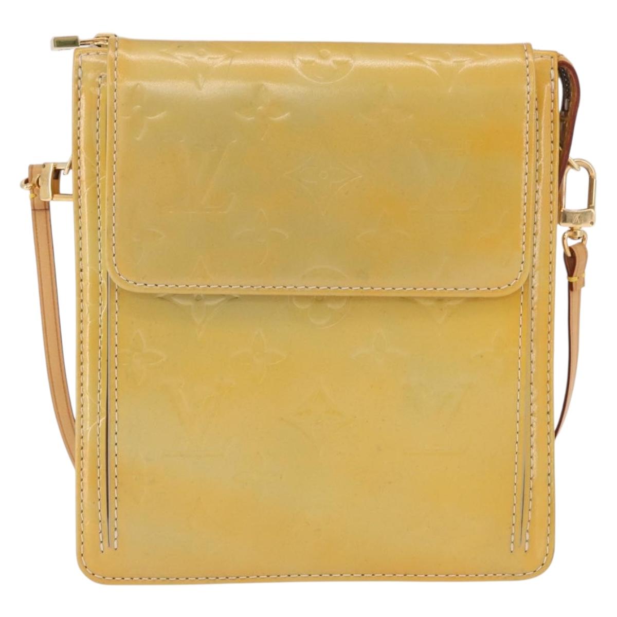 LOUIS VUITTON Monogram Vernis Motto Accessory Pouch Gris M91030 LV Auth ep14666