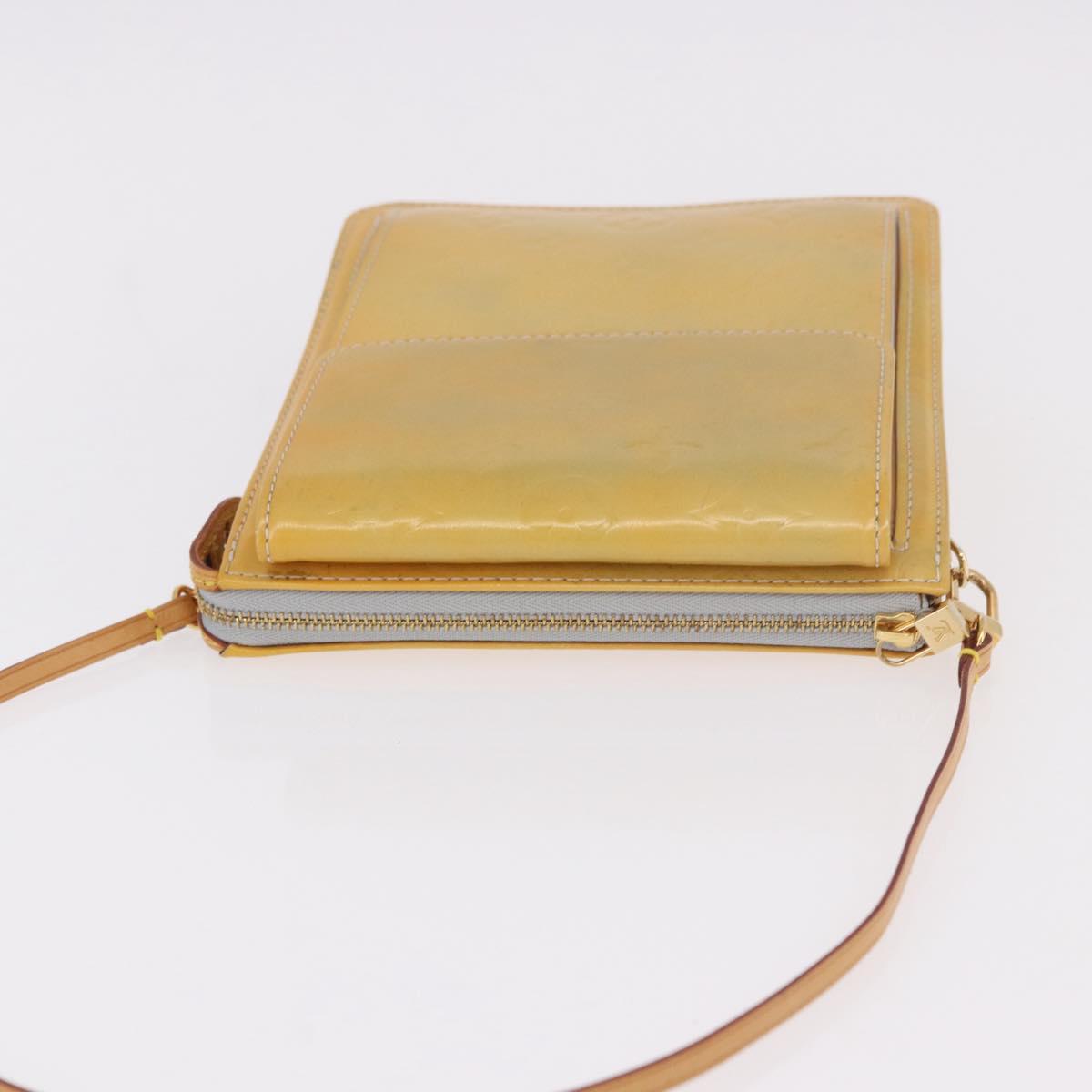 LOUIS VUITTON Monogram Vernis Motto Accessory Pouch Gris M91030 LV Auth ep14666
