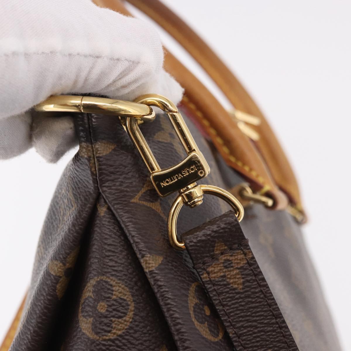 LOUIS VUITTON Monogram Pallas MM Hand Bag 2way Red M41175 LV Auth ep14670A