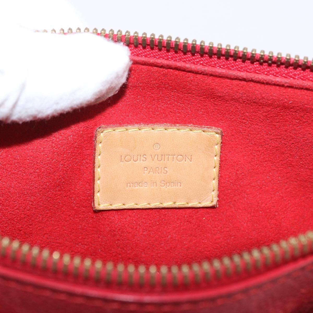 LOUIS VUITTON Monogram Pallas MM Hand Bag 2way Red M41175 LV Auth ep14670A