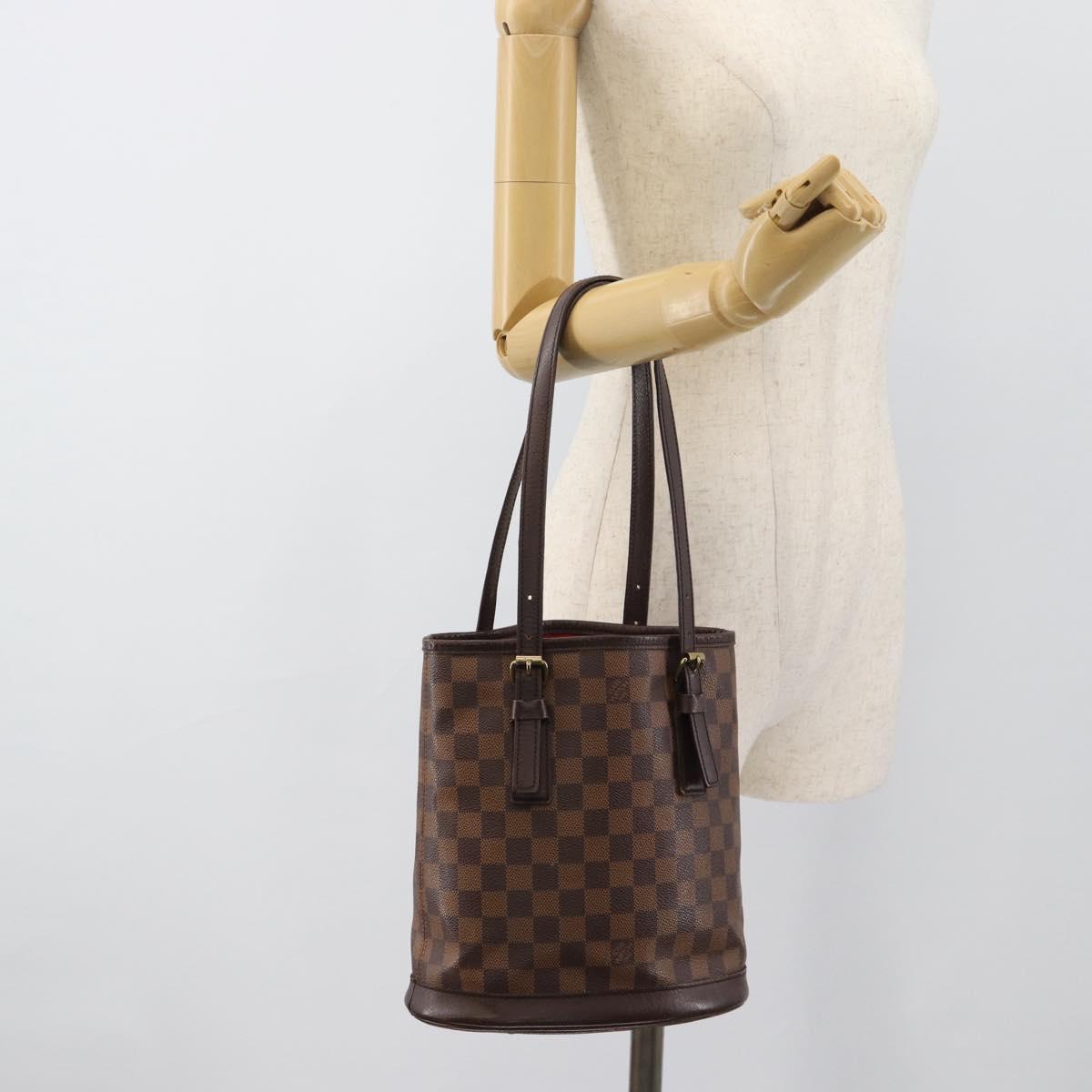 LOUIS VUITTON Damier Ebene Marais Shoulder Bag N42240 LV Auth ep14674
