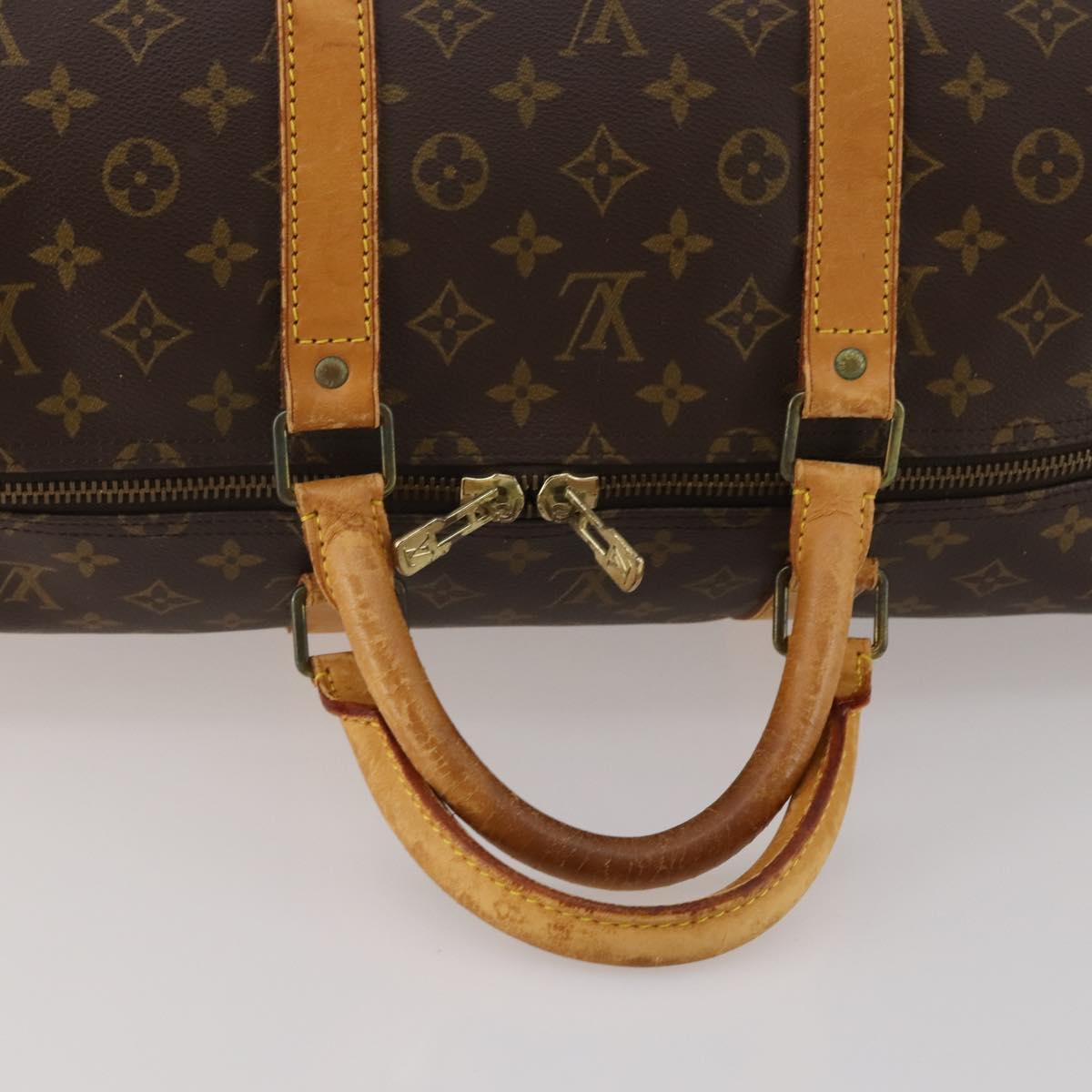 LOUIS VUITTON Monogram Keepall 55 Boston Bag M41424 LV Auth ep14676