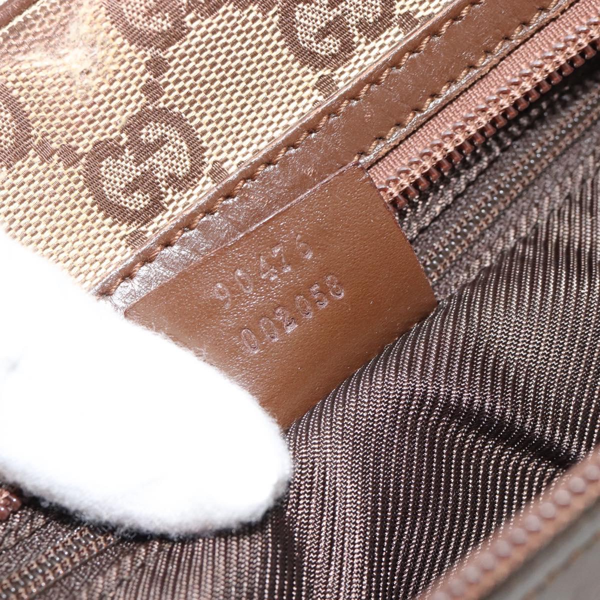 GUCCI GG Canvas Shoulder Bag Beige Silver 90476 Auth ep14683