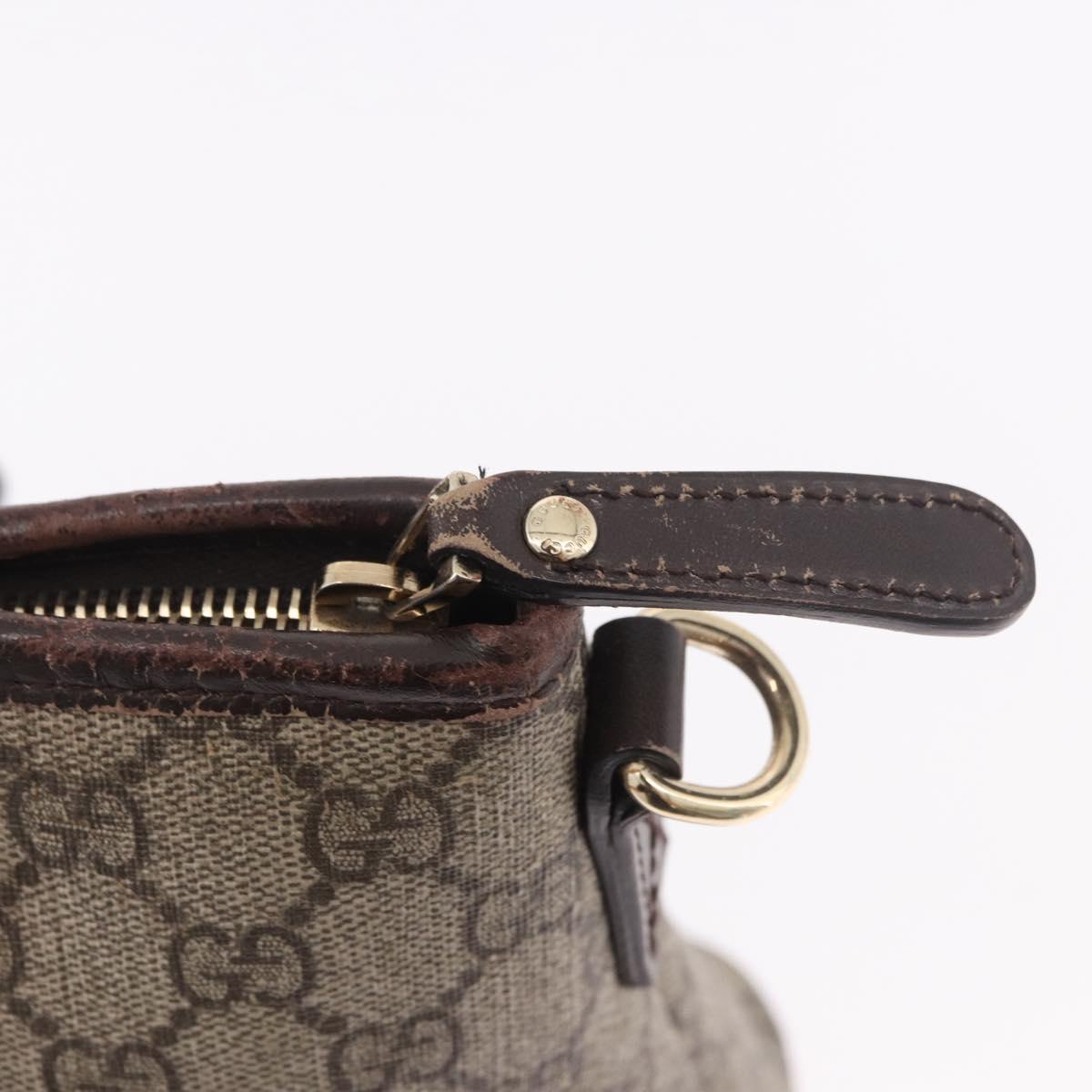 GUCCI GG Supreme Hand Bag PVC Beige Gold 353440 Auth ep14684