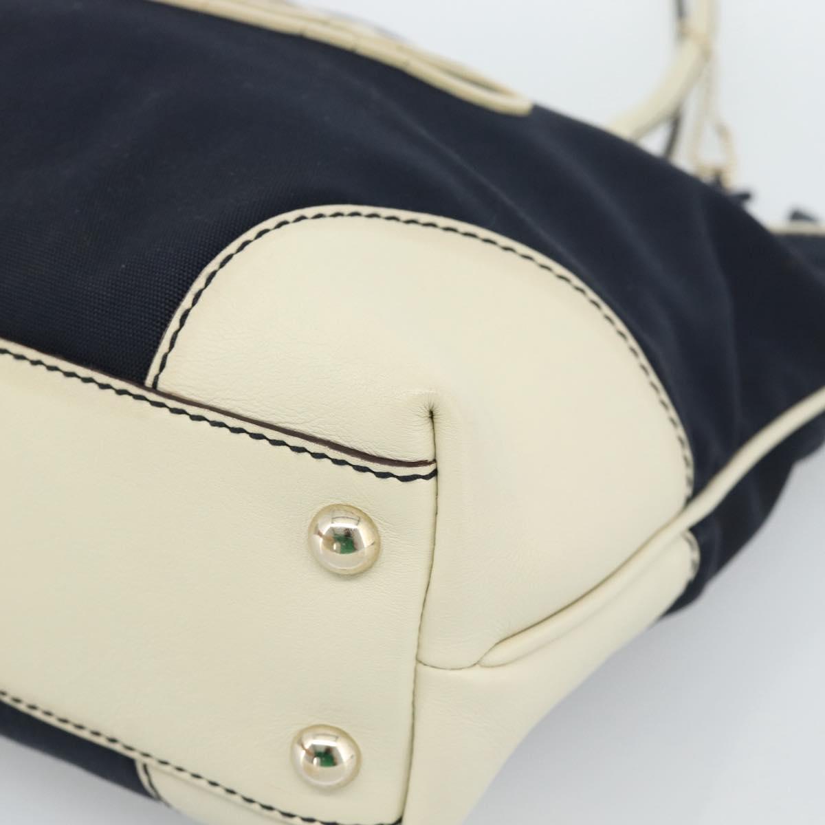 GUCCI Tote Bag Canvas Navy Gold 170007 Auth ep14690