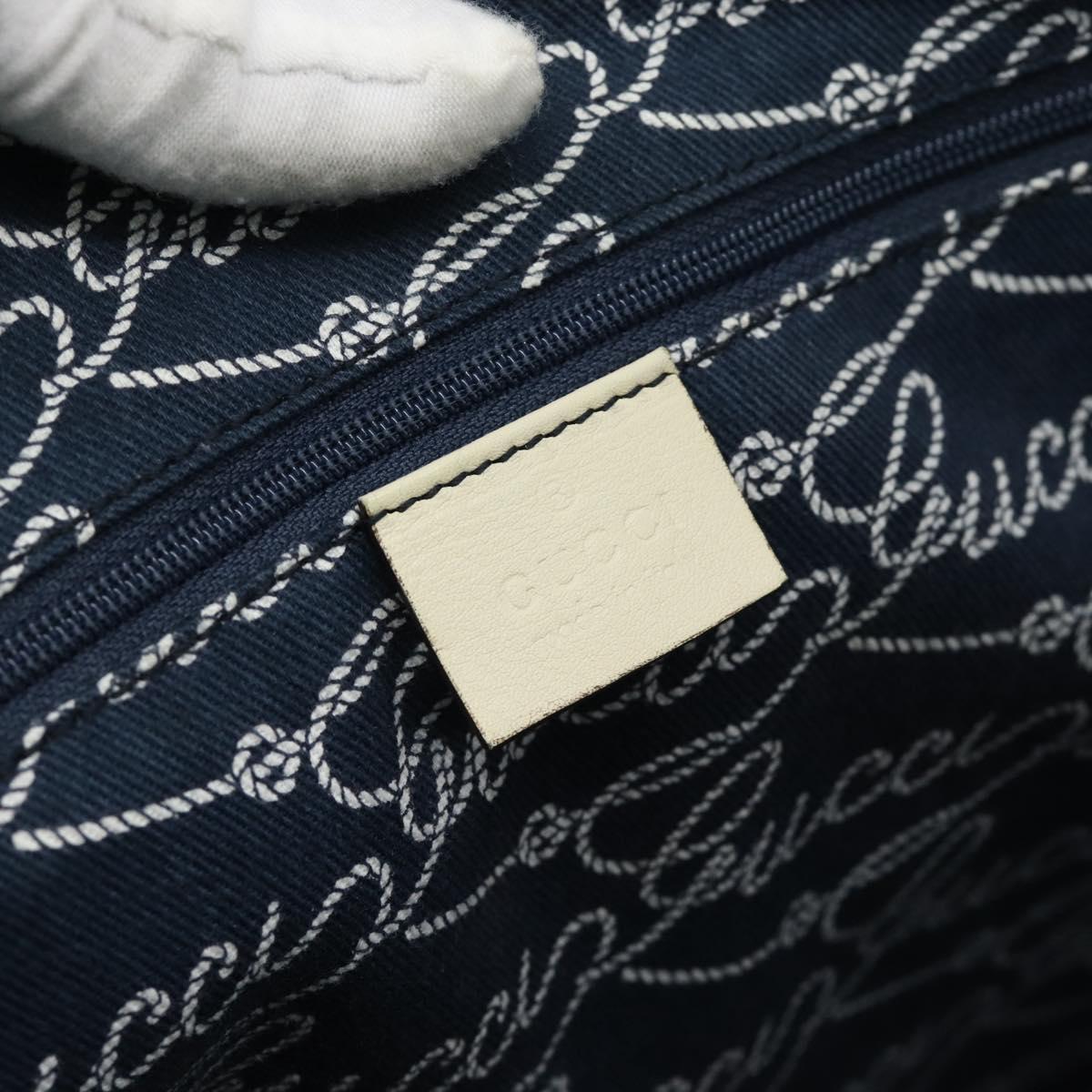 GUCCI Tote Bag Canvas Navy Gold 170007 Auth ep14690