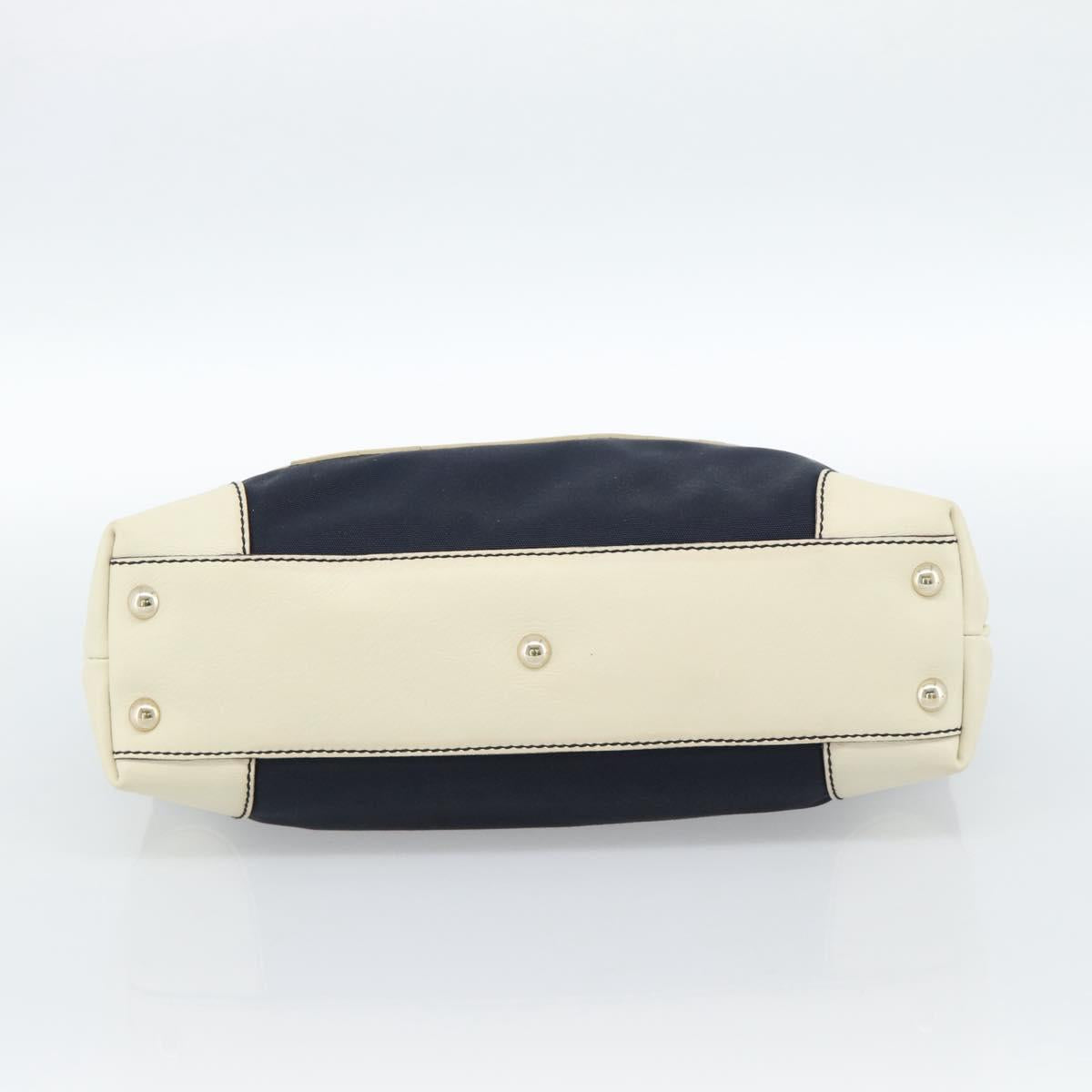 GUCCI Tote Bag Canvas Navy Gold 170007 Auth ep14690