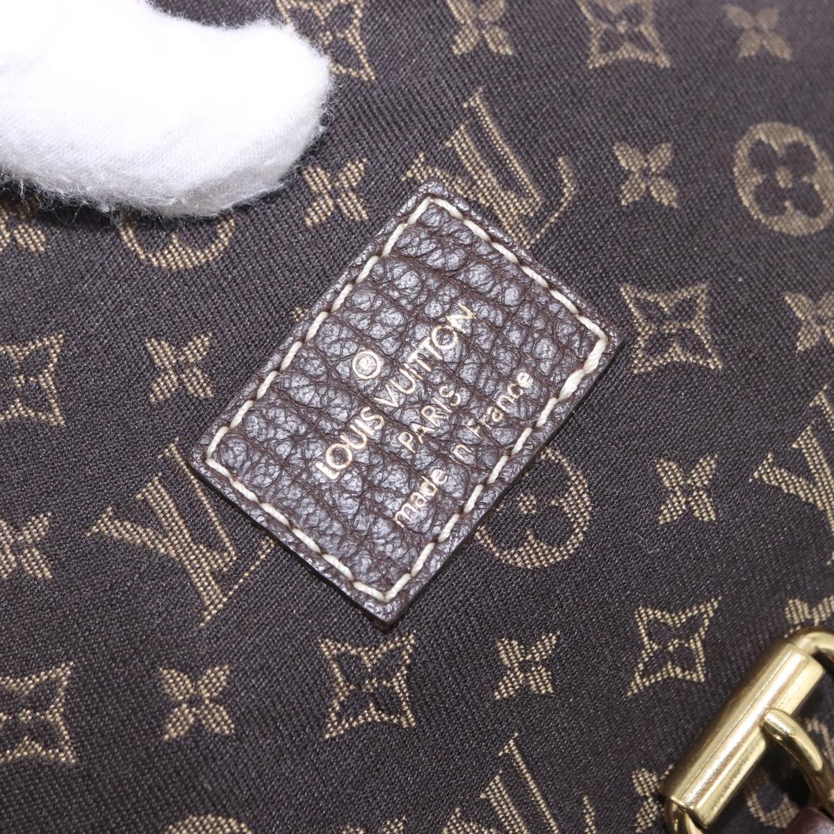 LOUIS VUITTON Monogram Mini Lin Saumur PM Bag Brown M95227 LV Auth ep14693V